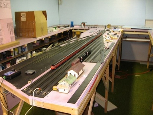 May: Testing a train on the only working track.